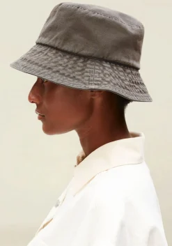 Bob en coton bio | gris "bucket hat - granit washed"