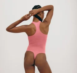 Body en coton bio | rose "flex bodysuit melon pink"