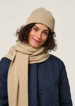 Bonnet en laine mérinos recyclée | beige