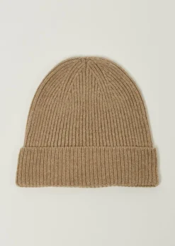 Bonnet en laine mérinos recyclée | beige