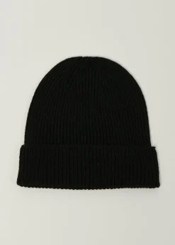 Bonnet en laine mérinos recyclée | noir