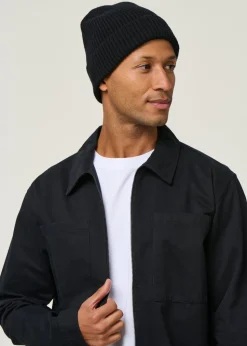 Bonnet en laine mérinos recyclée | noir