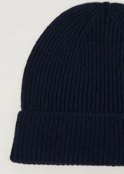 Bonnet en laine mérinos recyclée | marine
