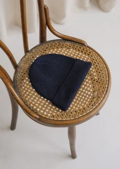 Bonnet en laine mérinos recyclée | marine