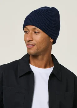 Bonnet en laine mérinos recyclée | marine