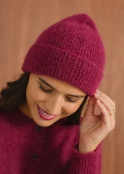 Bonnet en mohair certifié | framboise "nina"