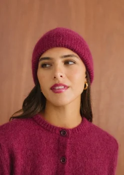 Bonnet en mohair certifié | framboise "nina"