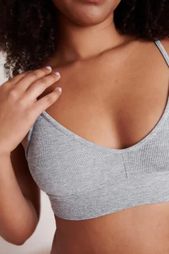 Brassière coton bio | gris chiné
