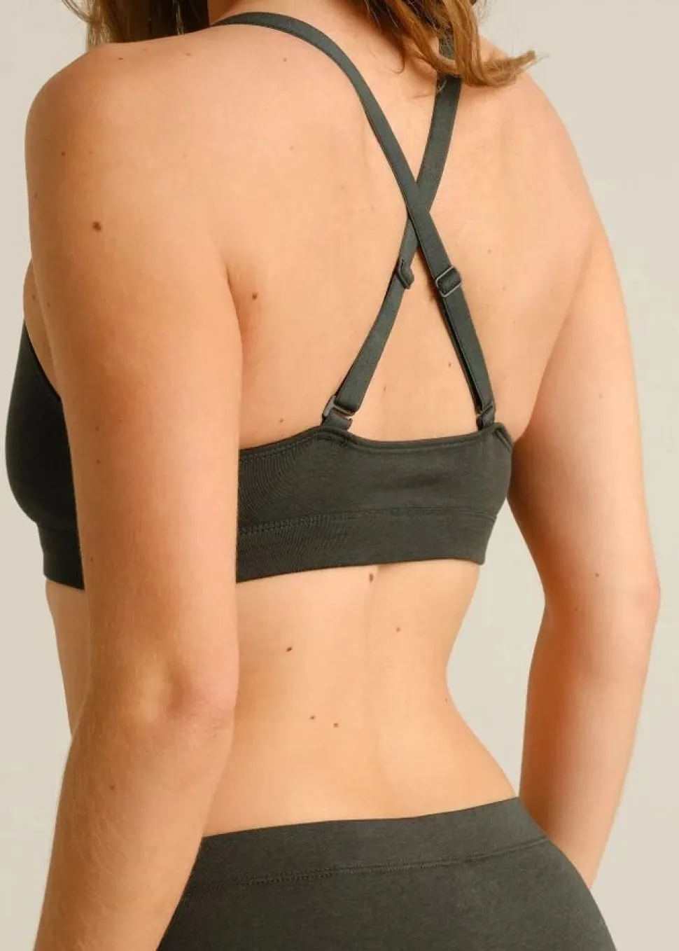 Brassière en coton bio et tencel | vert "soft bra junsele dark green - pine grove"