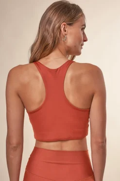 Brassière en matières recyclées | terracota
