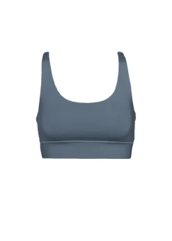 Brassière en matières recyclées | bleue "active cropped bra petrol blue"