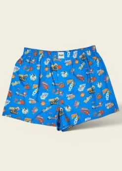 Caleçon à imprimés en coton bio | bleu "summer ice cream boxer - blue"