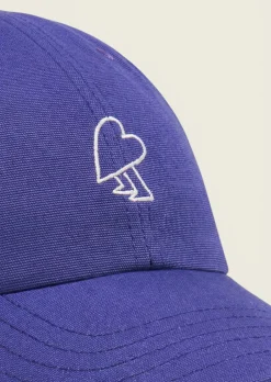 Casquette brodée en coton bio | violet "purple heart cap - purple"