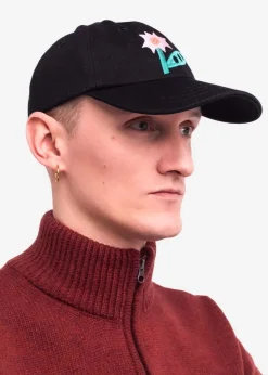 Casquette en coton biologique | noir "casquette six pannel flowering"