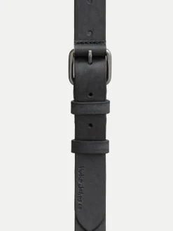 Ceinture en cuir tannage végétal | noir "dwayne"