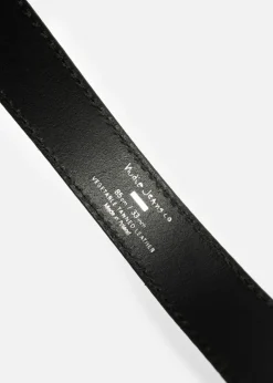 Ceinture en cuir à tannage végétal | noir 