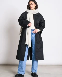 Écharpe en coton recyclé | gris clair "ross light grey"
