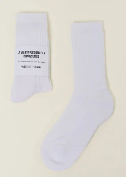 Chaussettes en coton bio | blanc