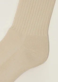 Chaussettes en coton bio | écru
