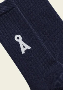 Chaussettes en coton biologique | marine "saamus bold - night sky"