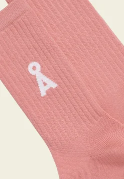 Chaussettes en coton biologique | rose "saamus bold - dark peony"