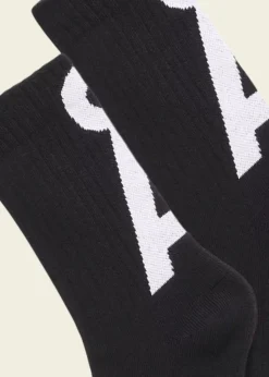 Chaussettes en coton biologique | noir et blanc "saamus short - black - white"