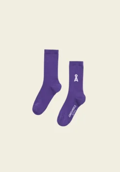 Chaussettes en coton biologique | violet "saamus bold socks w"