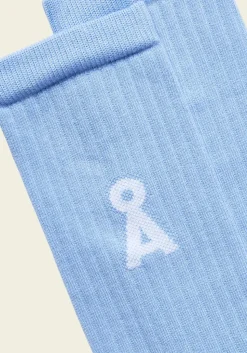 Chaussettes en coton biologique | bleu "saamus bold socks w - wedgwood"