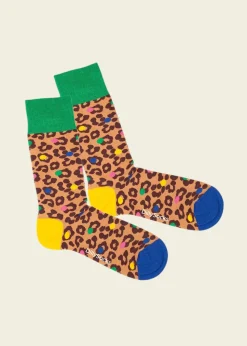 Chaussettes en coton bio | multicolore "leo spots"