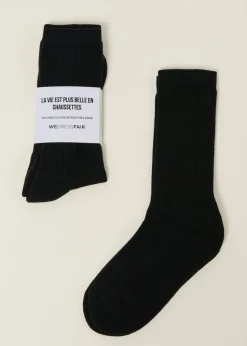 Chaussettes en coton bio | noir