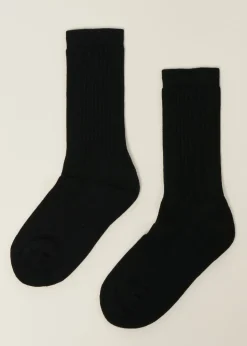 Chaussettes en coton bio | noir
