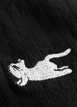 Chaussettes en coton bio | noir "rib socks knivsta cobra pose"