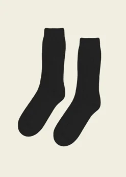 Chaussettes en laine mérinos recyclée | noir "deep black"