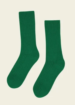 Chaussettes en laine mérinos recyclée | vert "kelly green"