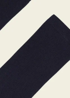 Chaussettes hautes en coton bio | marine "navy blue"