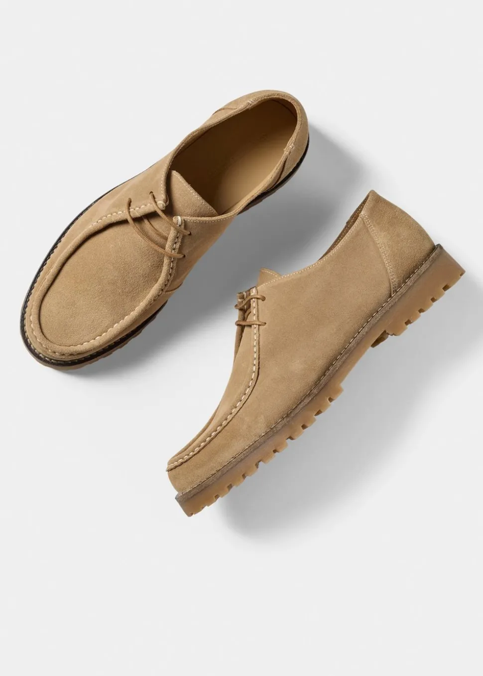 Chaussures en cuir certifié | beige "ollie moc toe - earth suede"