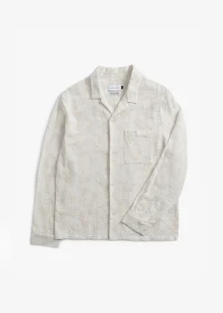 Chemise brodée en coton bio | blanc 