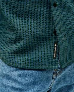 Chemise à carreaux en coton bio | bleu 