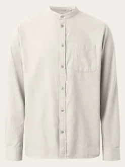 Chemise col mao en coton bio | gris 