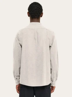 Chemise col mao en coton bio | gris 