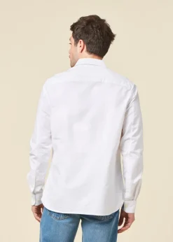Chemise en coton bio | blanc "harald small owl oxford regular fit shirt bright white"