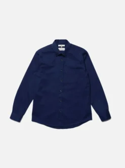 Chemise en coton bio | bleu 