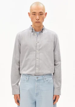 Chemise en coton bio | bleu "quaasa longsleeve shirt tinted navy - tinted-navy"