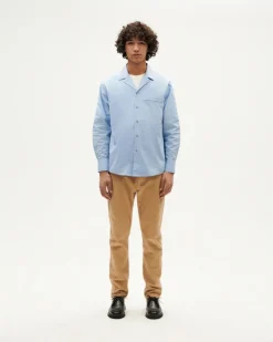 Chemise en coton bio | bleu 