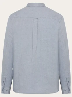Chemise en coton biologique | bleu "regular fit light twill shirt - vintage indigo"