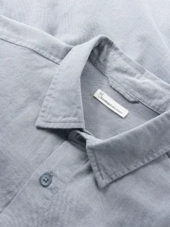 Chemise en coton biologique | bleu 