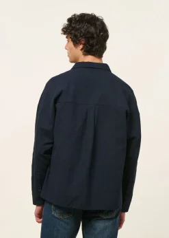Chemise en coton bio | marine "navy jim shirt - blue"