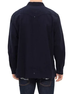 Chemise en coton bio | marine 