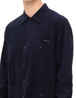 Chemise en coton bio | marine 