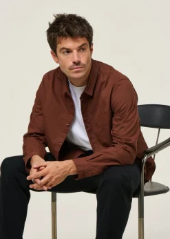 Chemise en coton bio | marron 